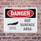 Signmission Hot Surface Sign, 7 in H x 10 in W, Plastic, Hot Surfaces In This Area OS-2PACK-DS-P-710-L-2217 - alternate 6